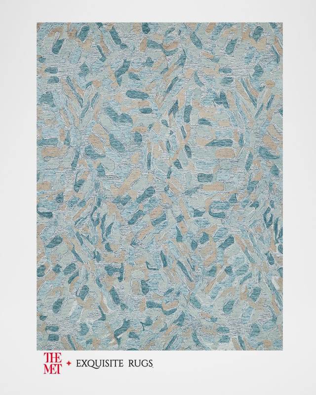 Botanica Hand-Tufted Turquoise Rug, 10' x 14'